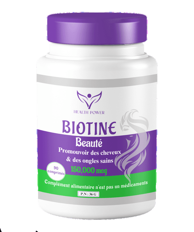 Biotine Health Power - Cheveux, Ongles et Peau en Pleine Santé 90 Comprimés