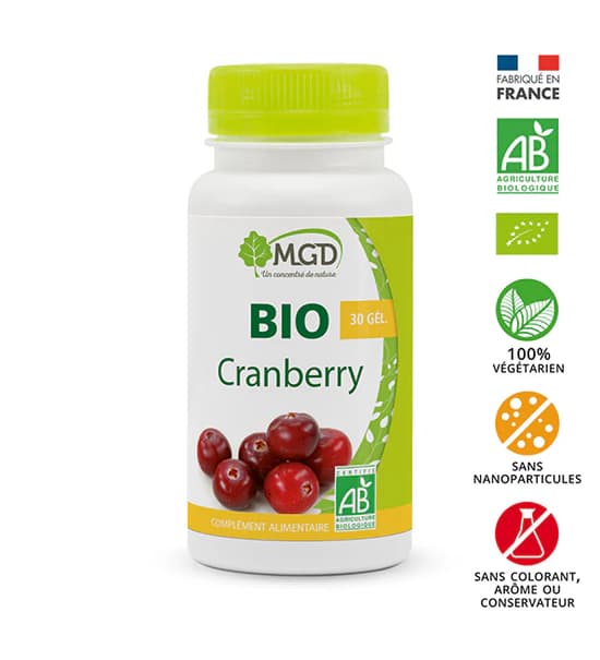 MGD BIO Cranberry - 30 Gélules pour le Confort Urinaire Naturel