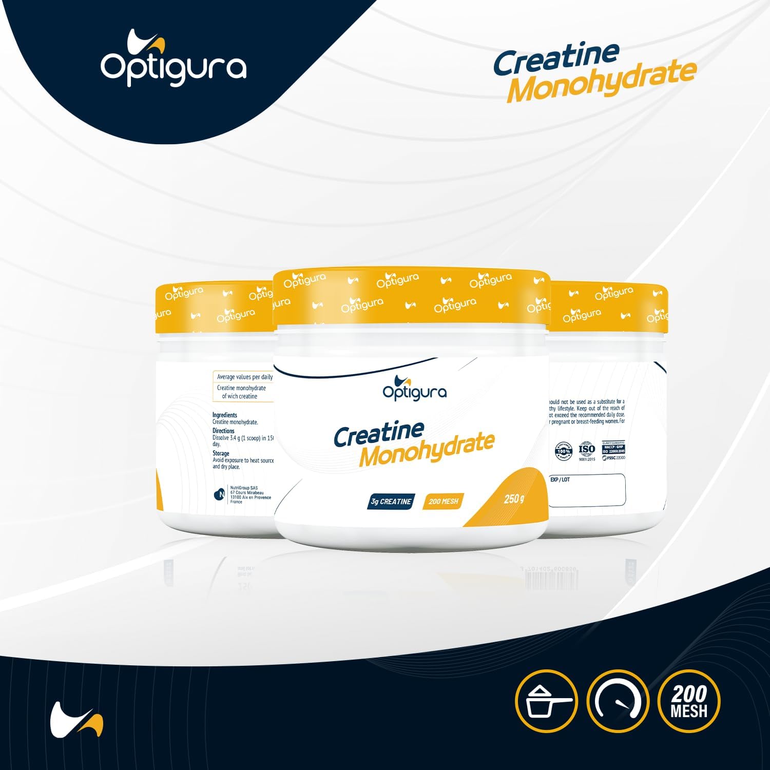 Creatine Monohydrate Micronisée 200Mesh 250g – Image 2