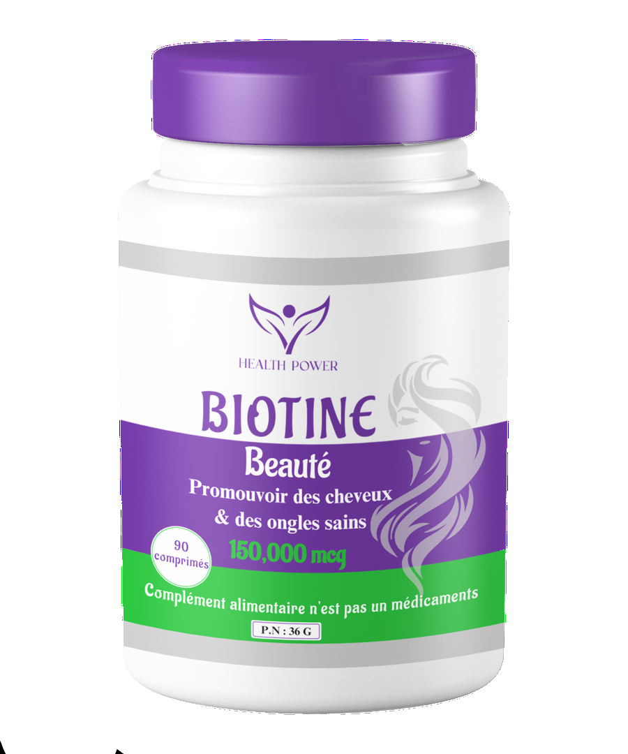 Biotine Health Power - Cheveux, Ongles et Peau en Pleine Santé 90 Comprimés