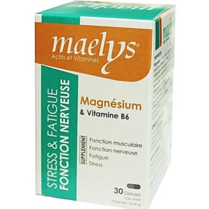 Maelys Magnésium & Vitamine B6 - 30 Gélules pour Réduire la Fatigue et le Stress