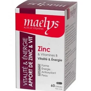 Maelys Zinc et Vitamines B - Renforcez Immunité, Énergie et Beauté Naturelle