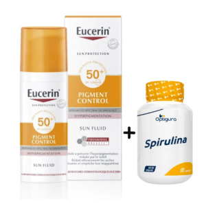 Pack Eucerin Sun Pigment Control SPF 50+ + Spirulina Optigura
